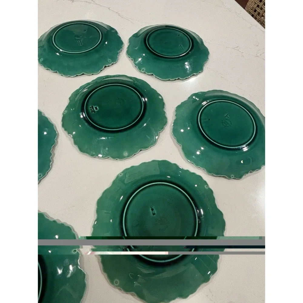Vtg WEDGWOOD Majolica Etruria & Barlaston Cabbage Leaf 8